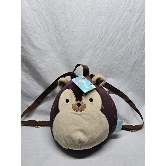 Squishmallows Hans Hedgehog Unisex 10" Plush Mini Backpack, Brown - Picture 1 of 11